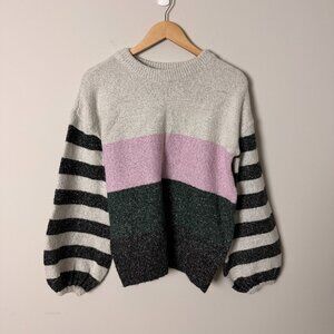 Tularosa Striped Pink Gray Sweater Small